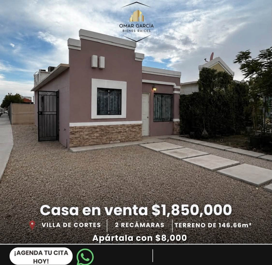Villa Del Cortez, Mexicali: casa a la venta (2 rec. · 70 m²)